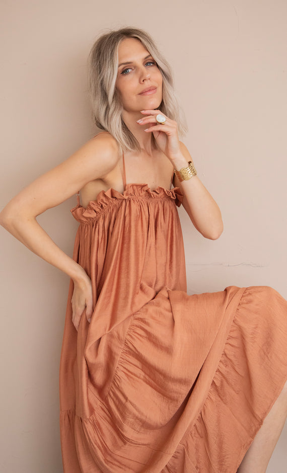 Maxikleid - Seraphina - Rostrot