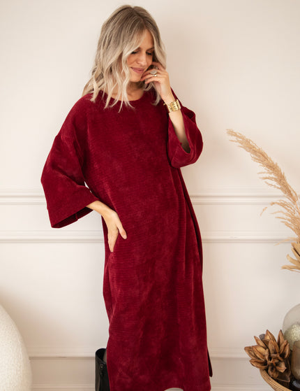 Viva Velvet Bordeaux - Maxi Dress