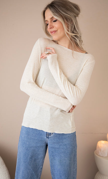 Smooth Sprinkles Beige - Longsleeve