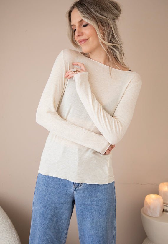 Smooth Sprinkles Beige - Longsleeve