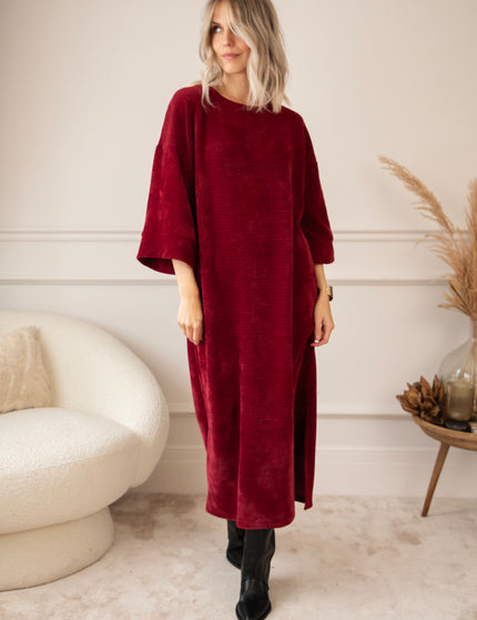 Viva Velvet Bordeaux - Maxi Dress