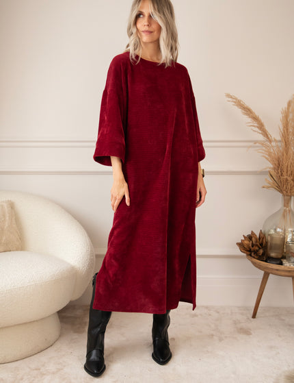 Viva Velvet Bordeaux - Maxi Dress