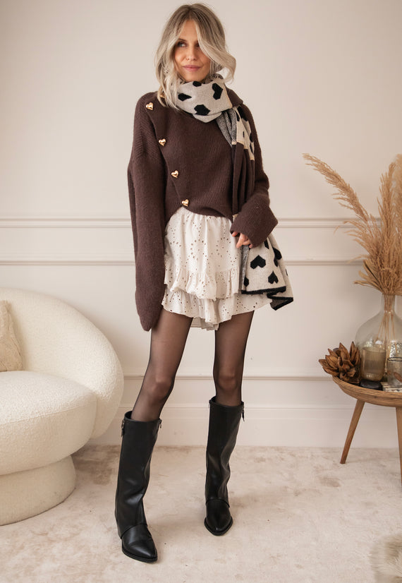 Vive Volant Off White - Skort