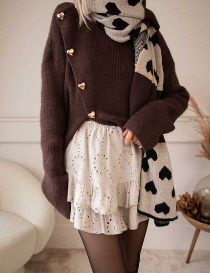 Surrounded By Love Choco/Beige - Scarf