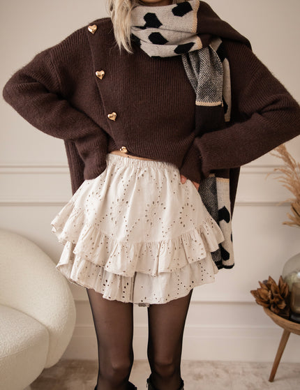 Vive Volant Off White - Skort