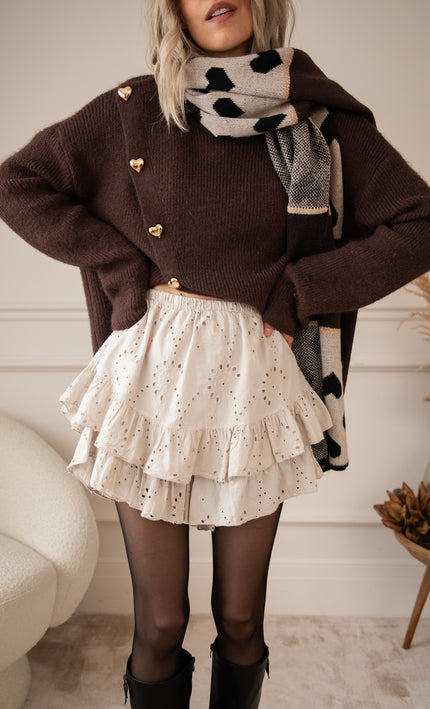 Vive Volant Off White - Skort