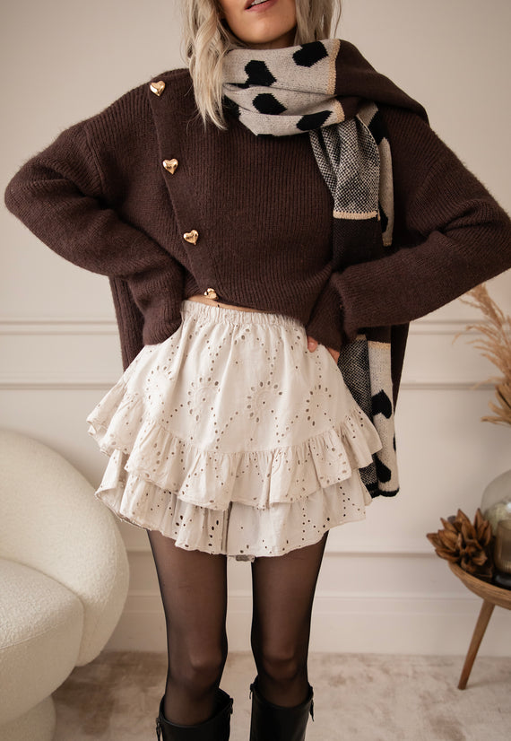 Vive Volant Off White - Skort