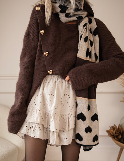 Surrounded By Love Choco/Beige - Scarf