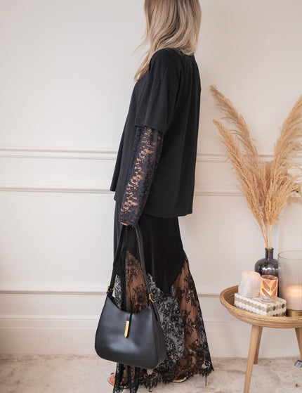 Moonlight Lace Black - Maxi Skirt