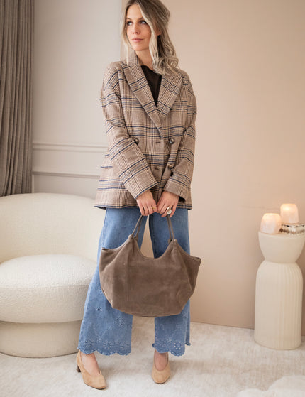 Plaid Perfection Taupe - Jacket/Blazer