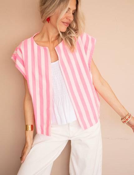 Jacke - Stripes of Energy - Knallrosa/Weichrosa