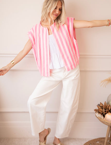 Jacke - Stripes of Energy - Knallrosa/Weichrosa