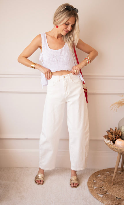 Bella Balloon White - Jeans
