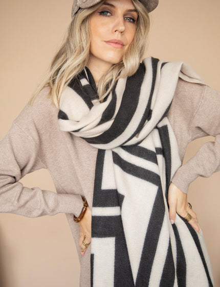 Warm Me Up Beige/Black - Scarf