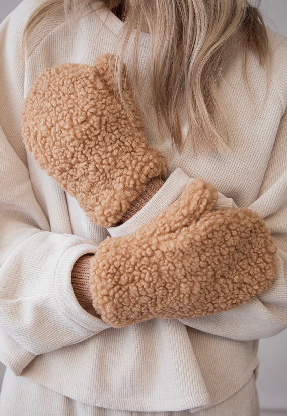 Teddy Mittens Camel - Handschoenen