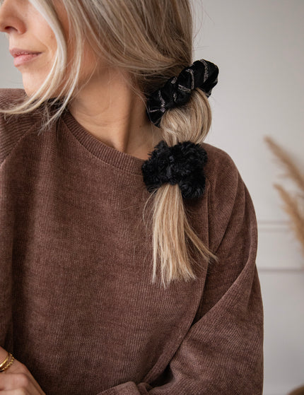 Soft Sparkle Black - Scrunchie Set