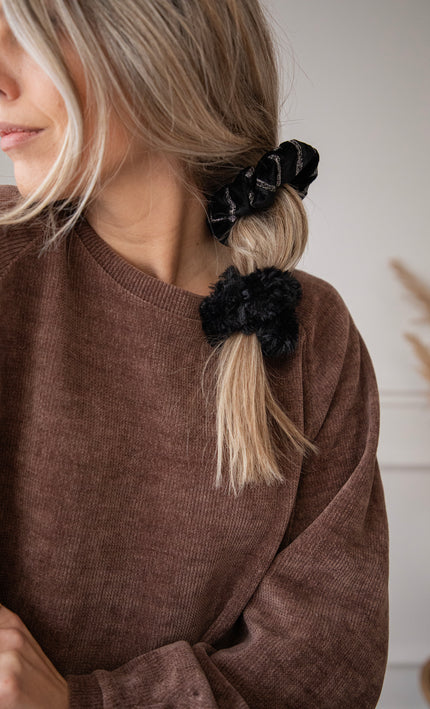 Soft Sparkle Black - Scrunchie Set