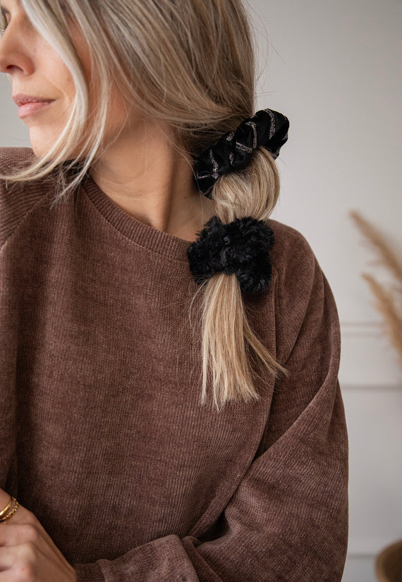 Soft Sparkle Black - Scrunchie Set