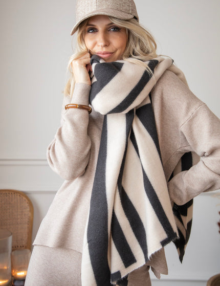 Warm Me Up Beige/Black - Scarf