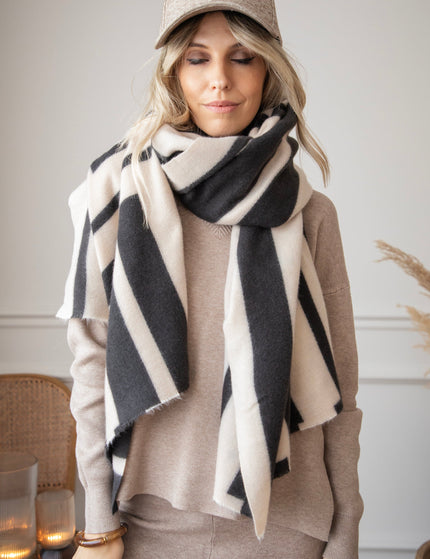 Warm Me Up Beige/Black - Scarf