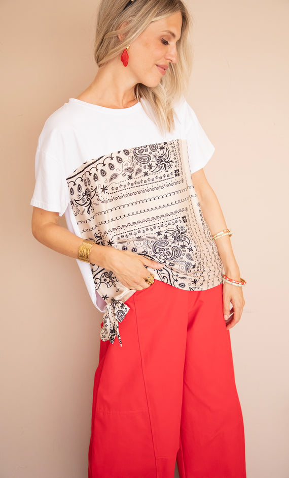 Bandana Base White/Beige - T-Shirt