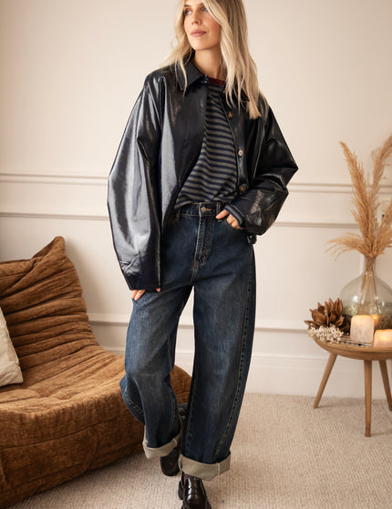 Sadie Stripe Navy/Grey/Burgundy - Longsleeve