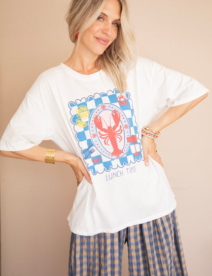 T-Shirt - Lobster Lunch - Weiß