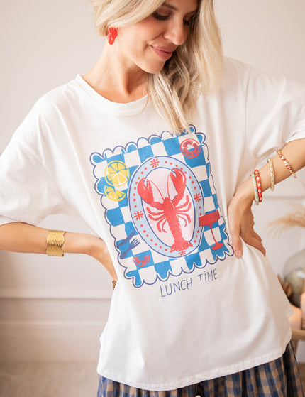 T-Shirt - Lobster Lunch - Weiß