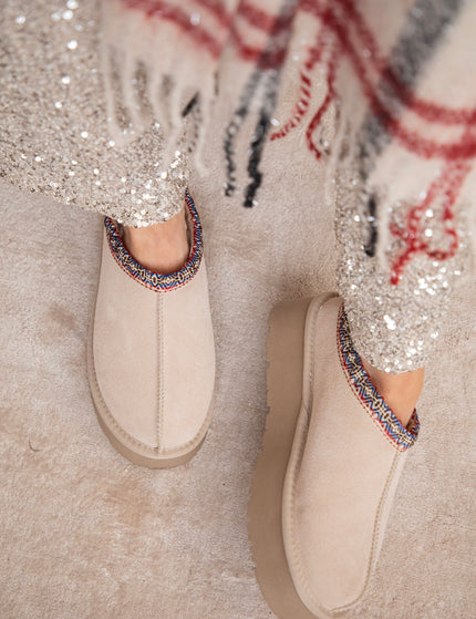 Platform Boho Border Beige - Flats