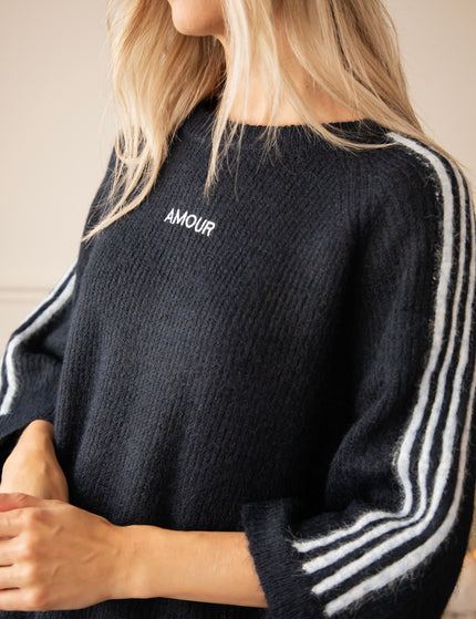 Amour League Knit Navy - Sweater