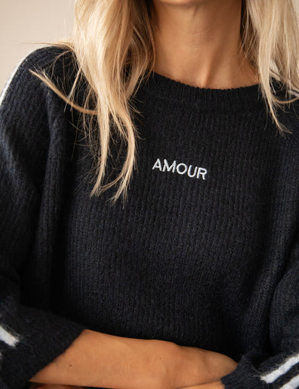 Amour League Knit Navy - Sweater