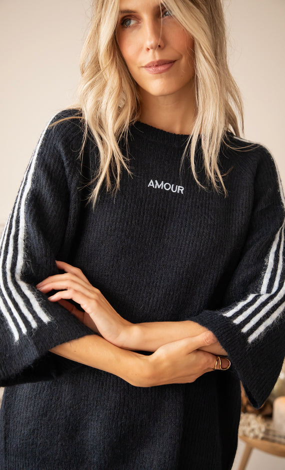 Amour League Knit Navy - Sweater