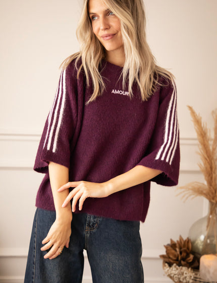 Amour League Knit Mulberry - Sweater