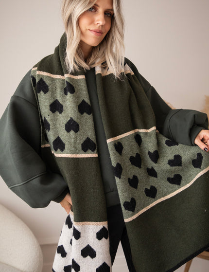 Surrounded By Love Khaki/Beige - Scarf