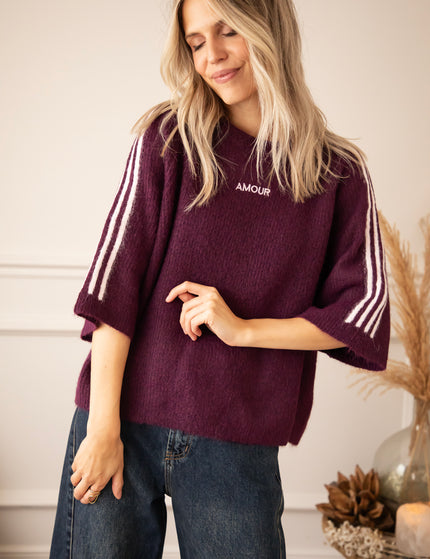 Amour League Knit Mulberry - Sweater