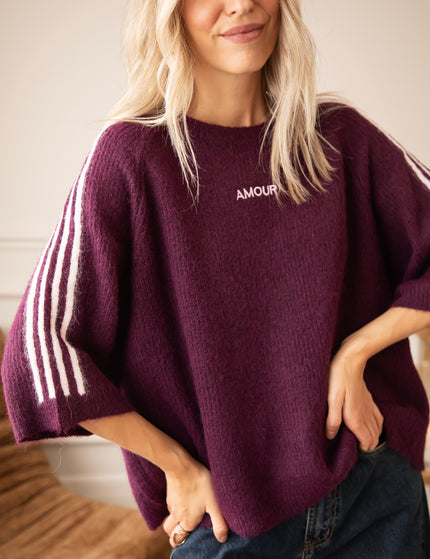 Amour League Knit Mulberry - Sweater