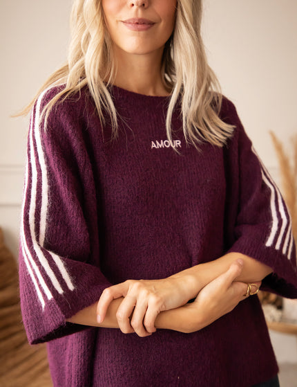 Amour League Knit Mulberry - Sweater