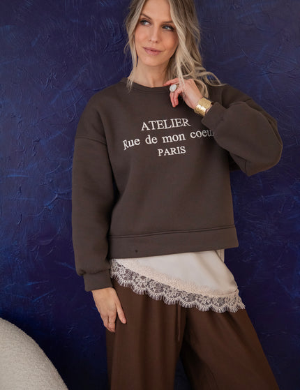 Rue De Mon Coeur Choco - Sweater