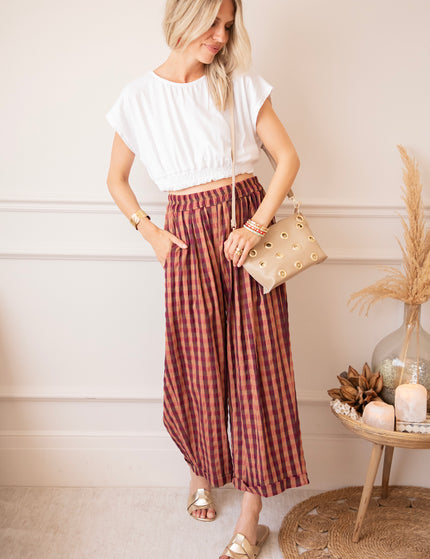 Candy Check Camel/Pink - Pants