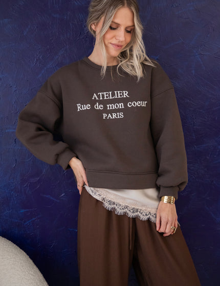 Rue De Mon Coeur Choco - Sweater