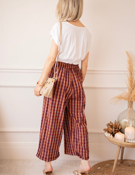 Candy Check Camel/Pink - Pants