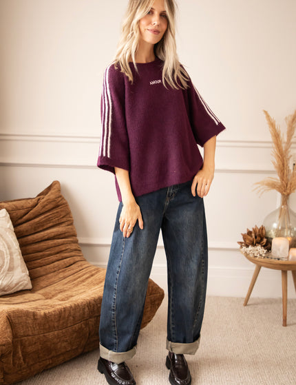 Amour League Knit Mulberry - Sweater
