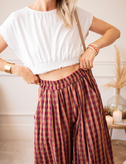 Candy Check Camel/Pink - Pants