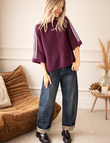 Amour League Knit Mulberry - Sweater