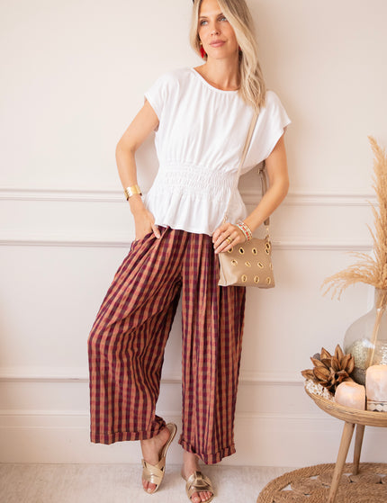Candy Check Camel/Pink - Pants