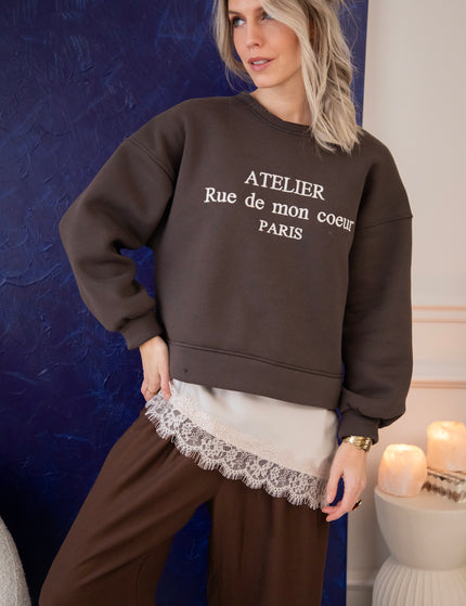 Rue De Mon Coeur Choco - Sweater