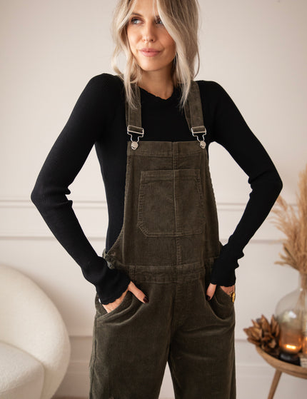 The Joy Of Corduroy Kaki - Jumpsuit