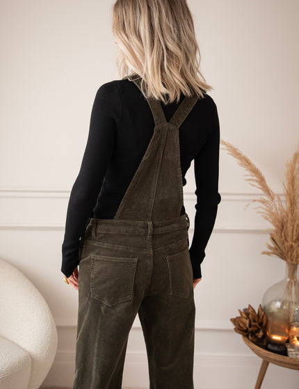 The Joy Of Corduroy Kaki - Jumpsuit