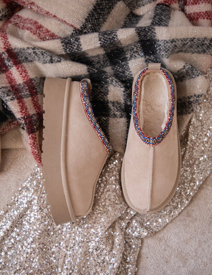 Platform Boho Border Beige - Flats