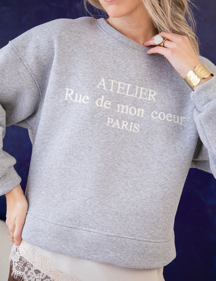 Rue De Mon Coeur Grey - Sweater